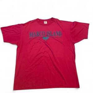 Vintage 90s Jerzees Marco Island Florida Graphic T-Shirt XL